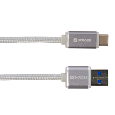 Charge'n Sync USB Type-C cable - Steel Line, Silver