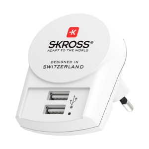 Euro USB Charger (2xA)_Side Front