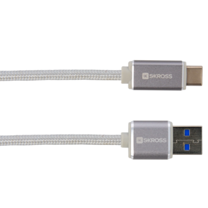 Charge'n Sync USB Type-C cable - Steel Line, Silver