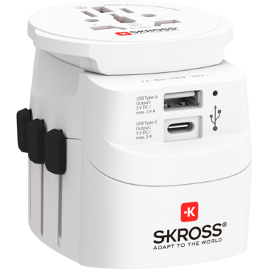 SKROSS WORLD USB CHARGER AC65PD WITH USB-C CABLE - Reisestecker  Reisestecker